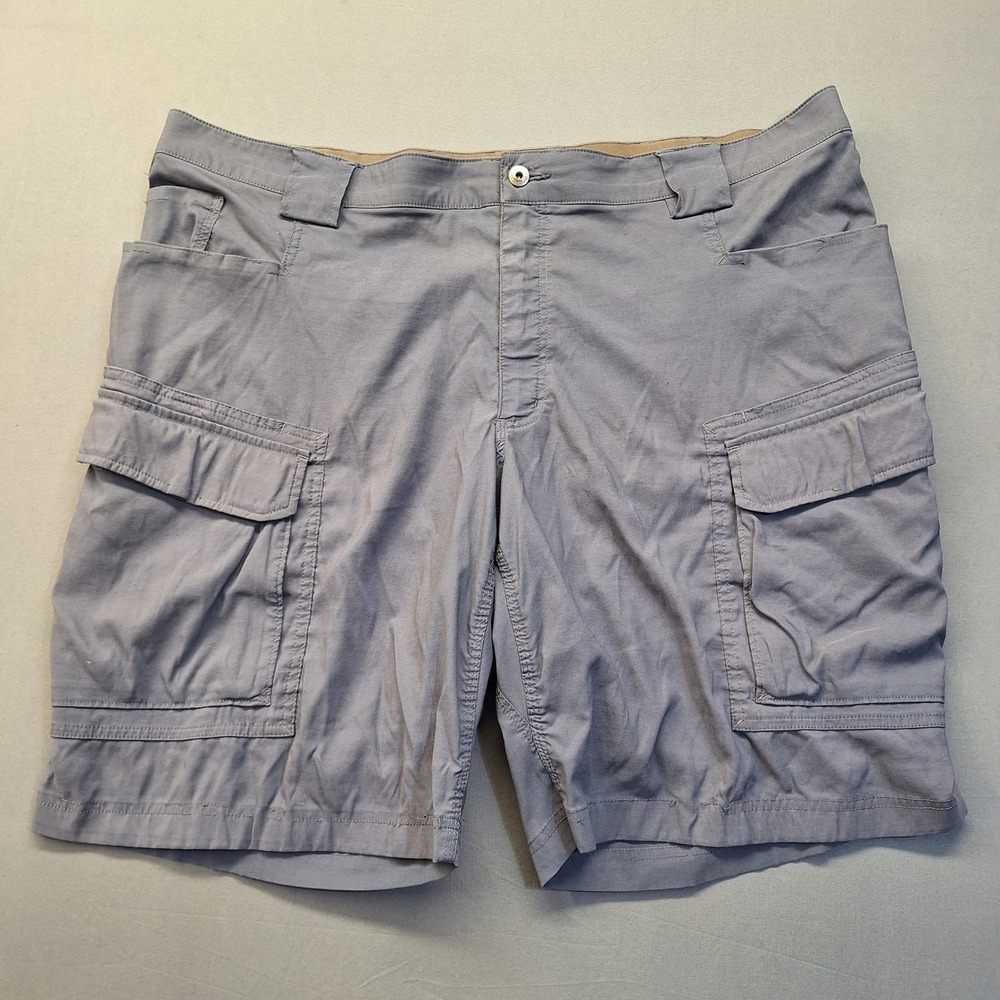 Duluth Trading Co Mens 46 Dry On The Fly Cargo Shorts Gray Flex Stretch